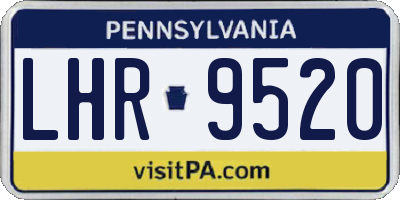 PA license plate LHR9520