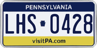 PA license plate LHS0428