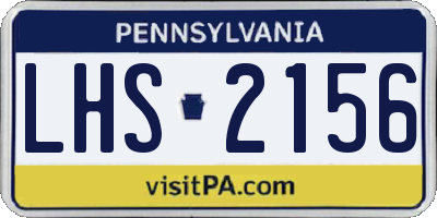 PA license plate LHS2156