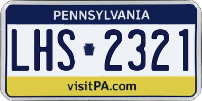 PA license plate LHS2321