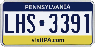 PA license plate LHS3391