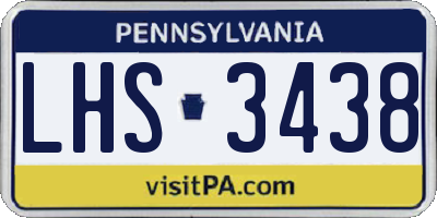 PA license plate LHS3438