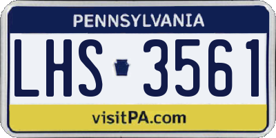 PA license plate LHS3561
