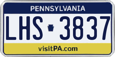 PA license plate LHS3837