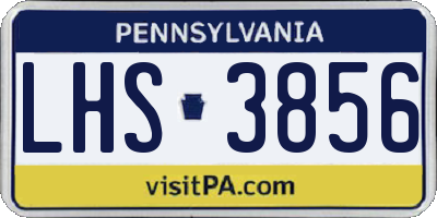 PA license plate LHS3856