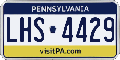 PA license plate LHS4429