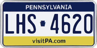PA license plate LHS4620