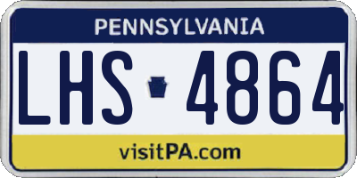 PA license plate LHS4864