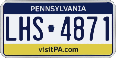 PA license plate LHS4871