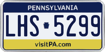 PA license plate LHS5299