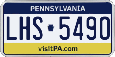 PA license plate LHS5490
