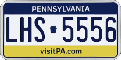 PA license plate LHS5556