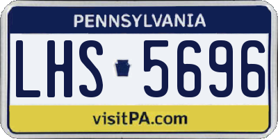 PA license plate LHS5696