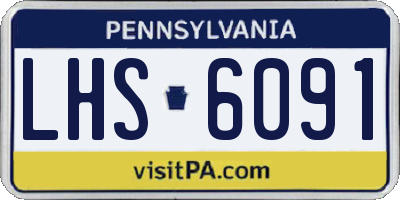 PA license plate LHS6091