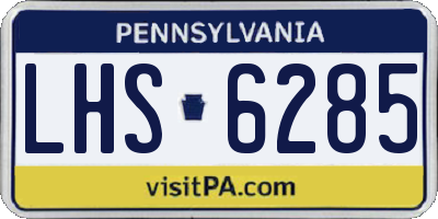 PA license plate LHS6285
