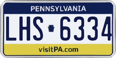 PA license plate LHS6334