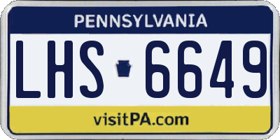 PA license plate LHS6649