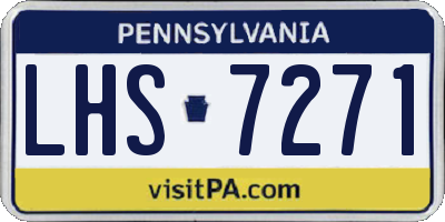 PA license plate LHS7271