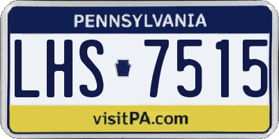 PA license plate LHS7515