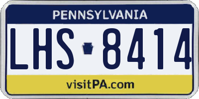 PA license plate LHS8414