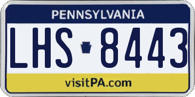 PA license plate LHS8443