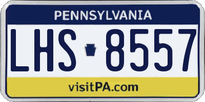 PA license plate LHS8557