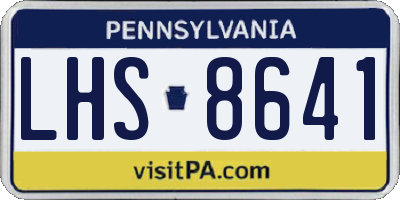 PA license plate LHS8641