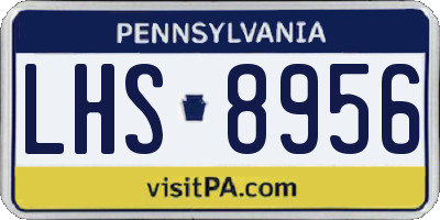PA license plate LHS8956