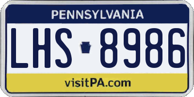 PA license plate LHS8986