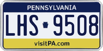 PA license plate LHS9508