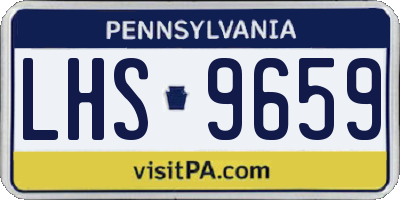 PA license plate LHS9659