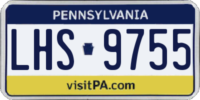 PA license plate LHS9755