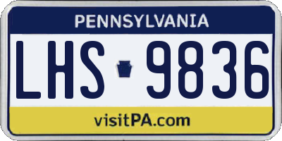 PA license plate LHS9836