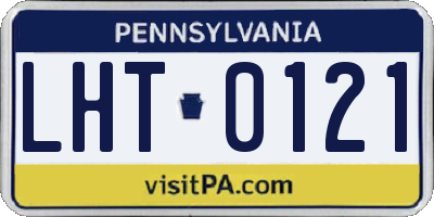 PA license plate LHT0121