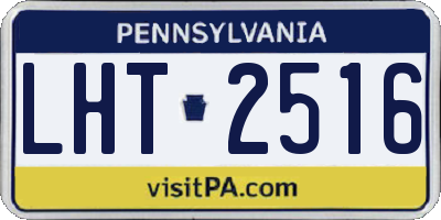 PA license plate LHT2516