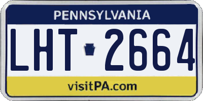 PA license plate LHT2664