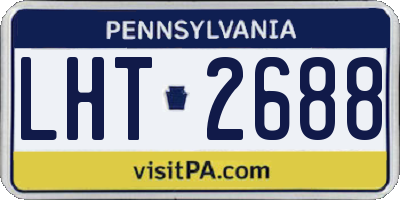 PA license plate LHT2688