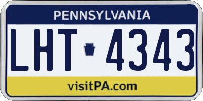 PA license plate LHT4343