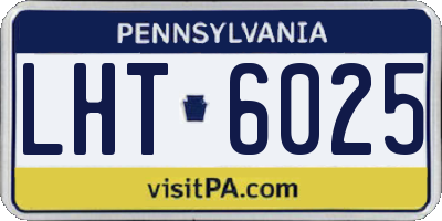 PA license plate LHT6025
