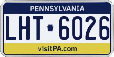 PA license plate LHT6026