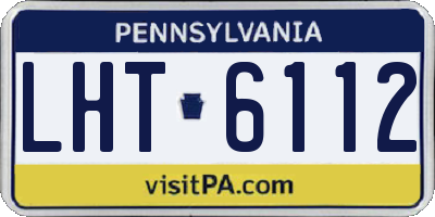 PA license plate LHT6112