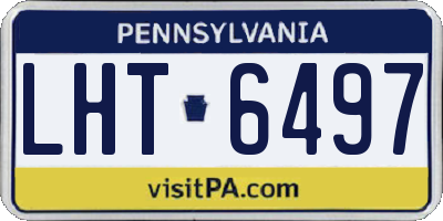 PA license plate LHT6497