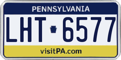 PA license plate LHT6577