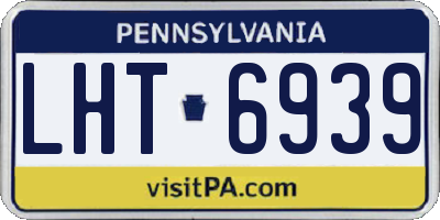 PA license plate LHT6939