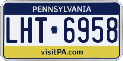 PA license plate LHT6958