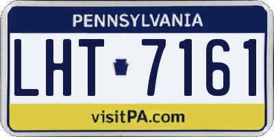 PA license plate LHT7161