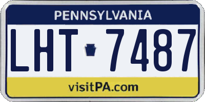 PA license plate LHT7487