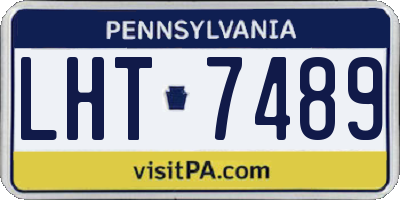 PA license plate LHT7489