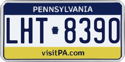 PA license plate LHT8390