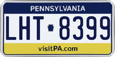 PA license plate LHT8399